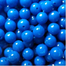 6mm  Blue  Coloured Plastic Beads Qty 100 per pack